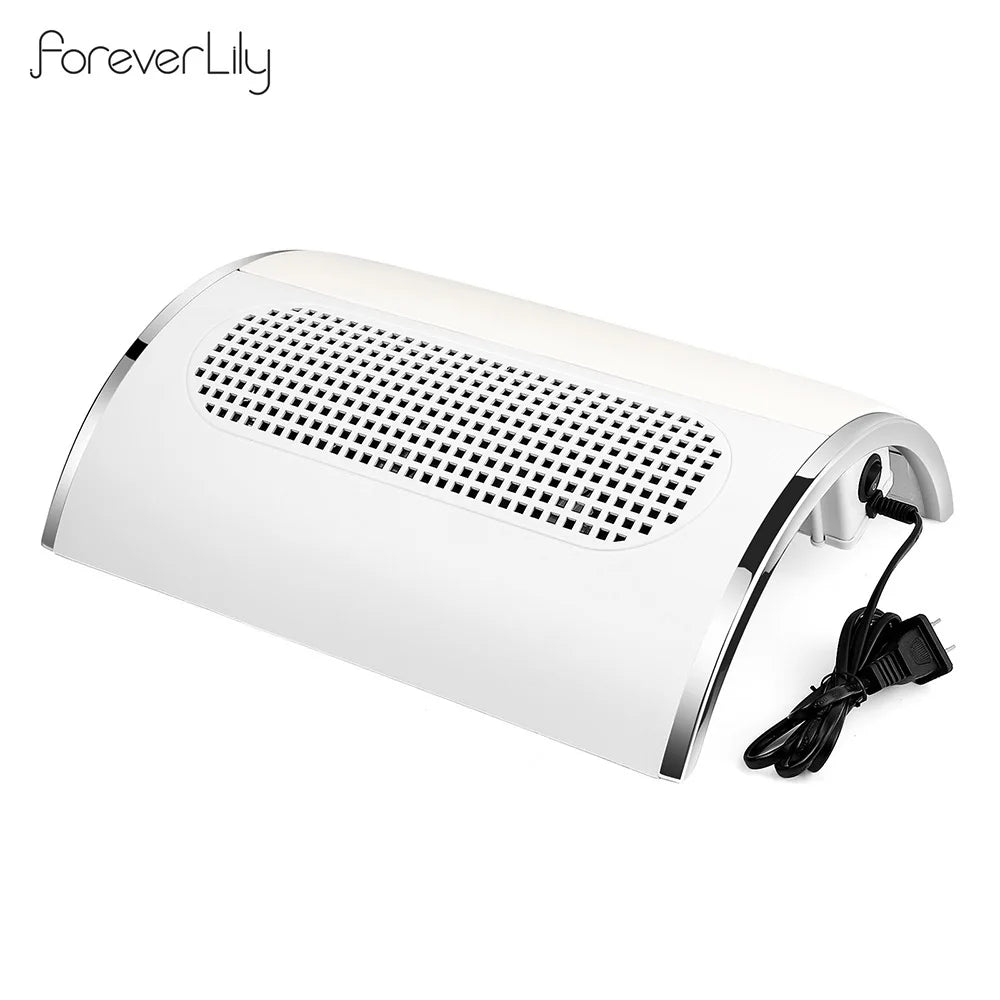 3-Fan Nail Dust Collector - 40W Professional Manicure Vacuum