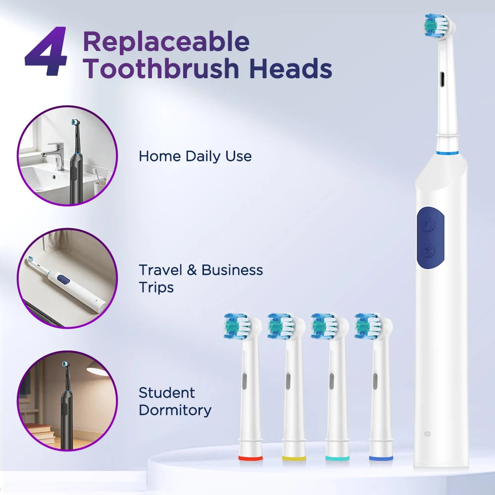 Rechargeable Rotating Electric Toothbrush with 5 Cleaning Modes - 13