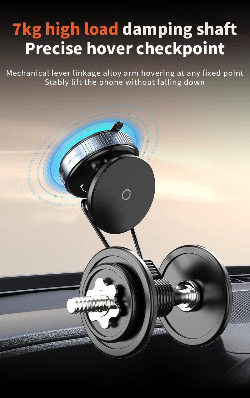 Strong Magnetic Vacuum Suction Cup Phone Holder for Car, Gym & Kitchen