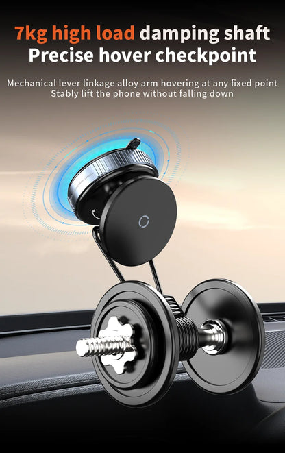 Strong Magnetic Vacuum Suction Cup Phone Holder for Car, Gym & Kitchen