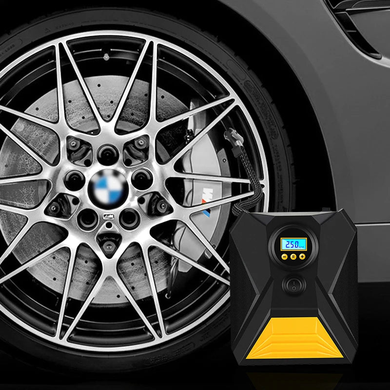 Portable 12V Car Tire Inflator - 150PSI Digital Air Compressor - 3