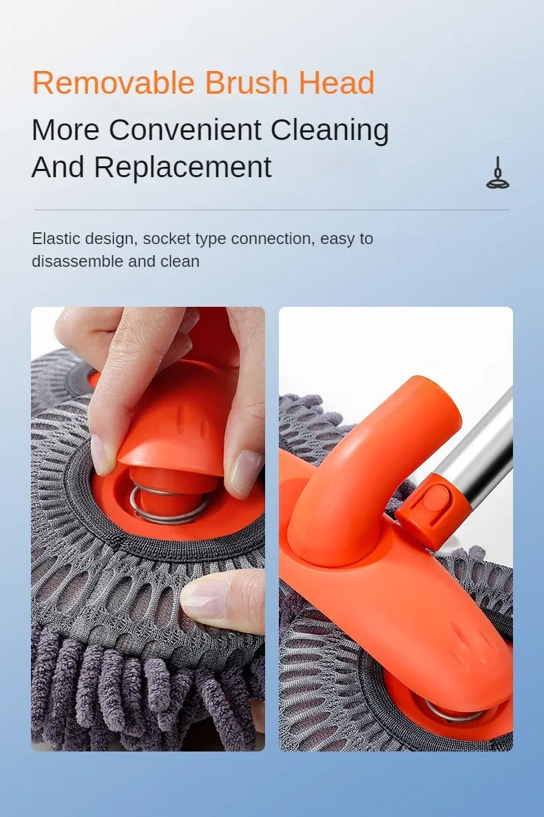 Dual Head Telescopic Car Wash Mop - Microfiber Cleaning Brush