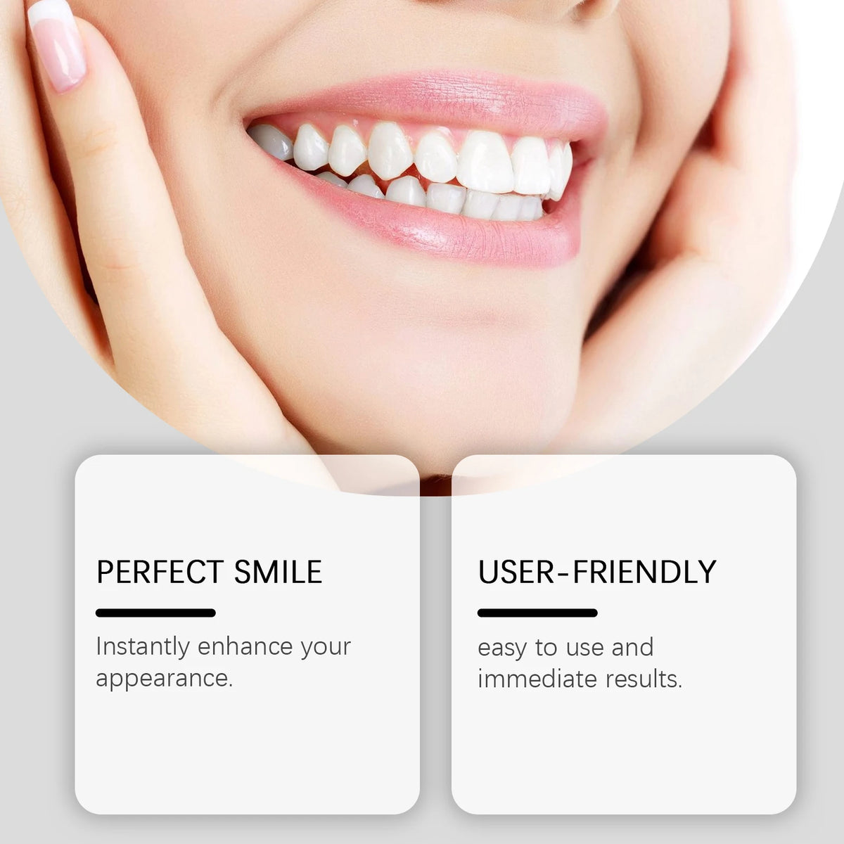 Temporary Silicone Dental Veneers - Custom Fit Comfortable False Teeth Set