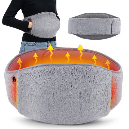 Electric Heated Waist Warmer Belt with 3 Temperature Levels for Pain Relief