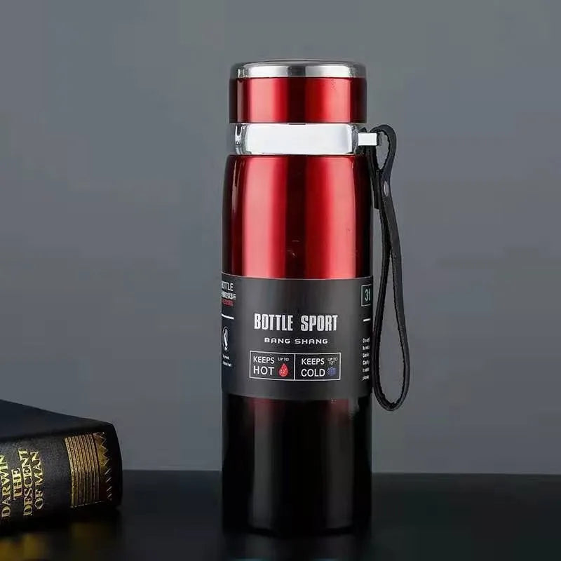 Insulated Stainless Steel Vacuum Flask - 800ml/1000ml Thermal Water Bottle