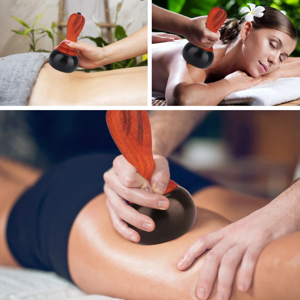 Electric Bianstone Hot Stone Gua Sha Massager for Full Body Relaxation - 3