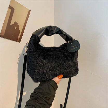 Luxury Plush Ruched Handbag