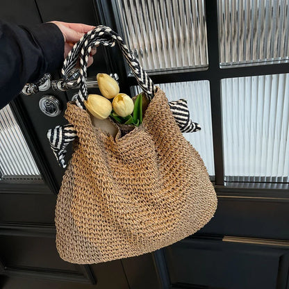 Luxury Woven Straw Beach Tote