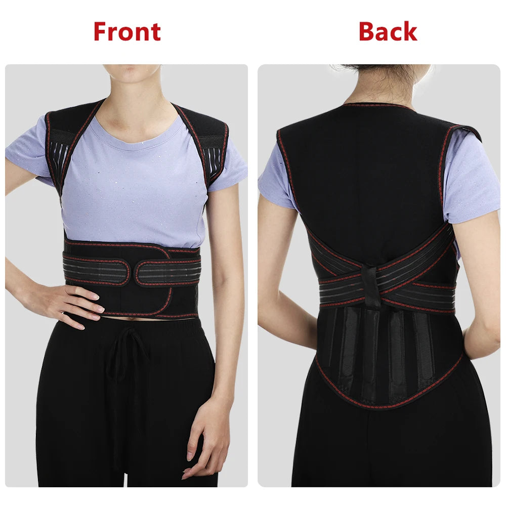 Self-Heating Tourmaline Magnetic Back & Waist Support Brace for Pain Relief - 23
