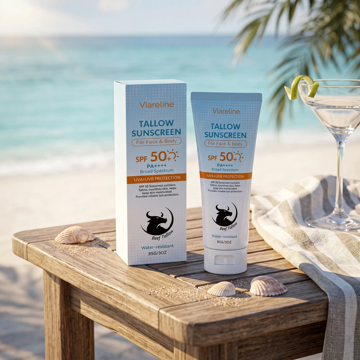 Tallow Sunscreen SPF 50 Broad Spectrum Moisturizing Face and Body Sun Protection