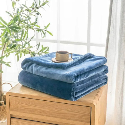 Extra Soft Flannel Throw Blanket – Thickened Warm Geometric Bedding