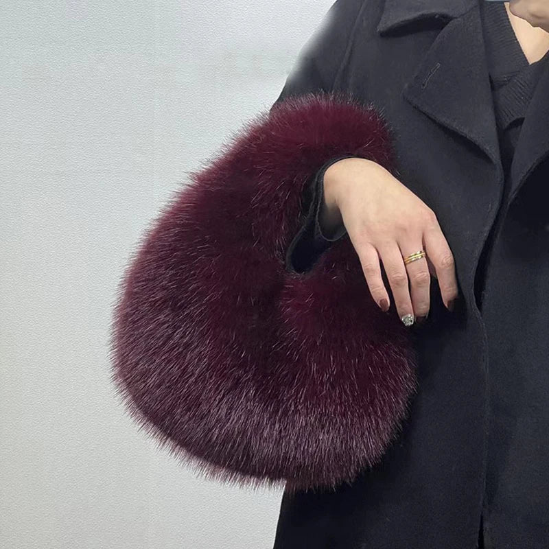 Luxury Soft Plush Bucket Bag