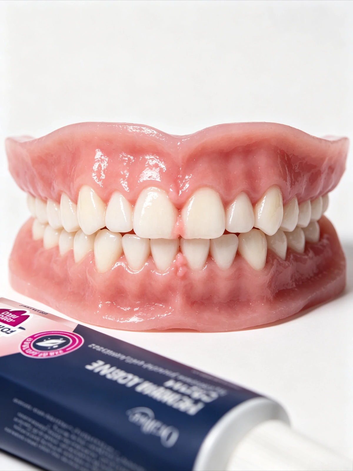 Premium Denture Adhesive Cream - Long Lasting Strong Hold & Food Barrier