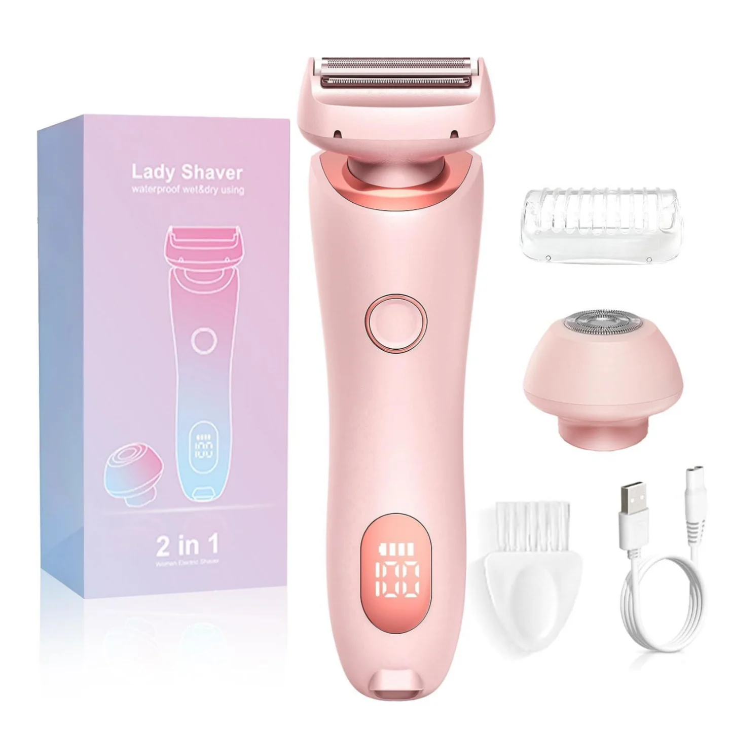 2-in-1 Women’s Electric Shaver & Painless Body Hair Remover - 19