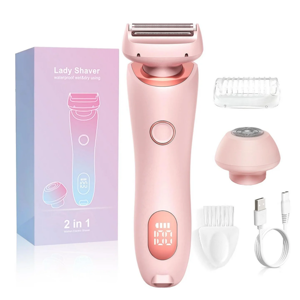 2-in-1 Women’s Electric Shaver & Painless Body Hair Remover