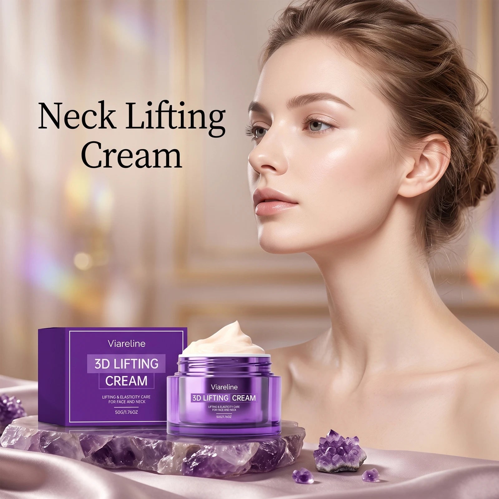 3D Face and Neck Lifting Firming Cream - Anti-Aging Moisturizer for Skin Elasticity - 1