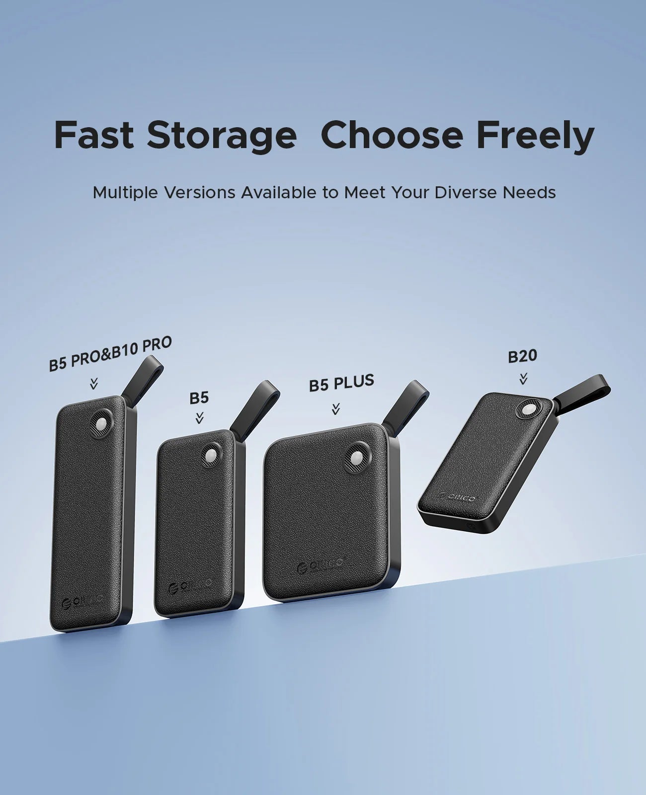ORICO Portable SSD 560MB/s External Hard Drive for iPhone 15, Mac, PC - 12