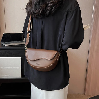 Luxury Vintage Saddle Shoulder Bag