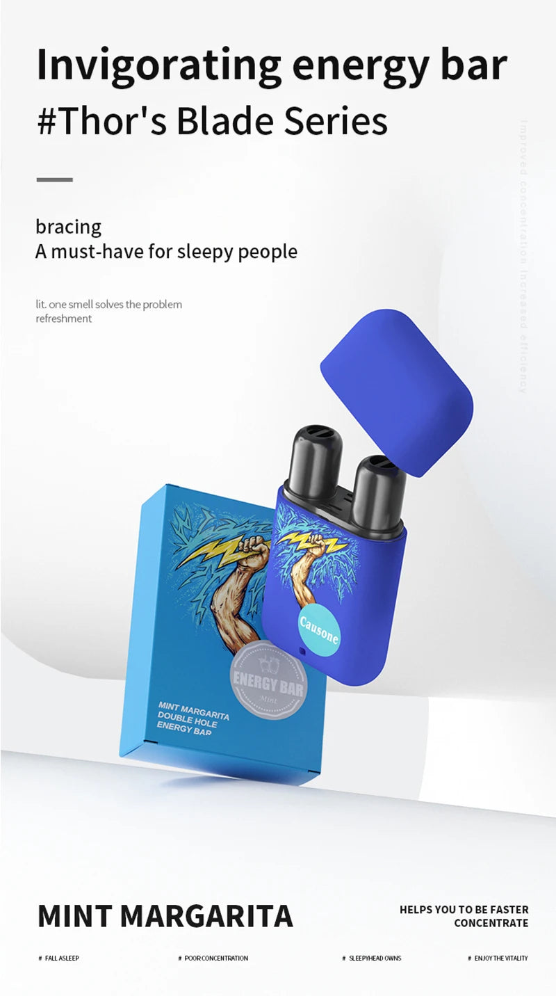 Double-Hole Nasal Energy Stick - Refreshing Aromatherapy Inhaler for Focus & Energy - 13