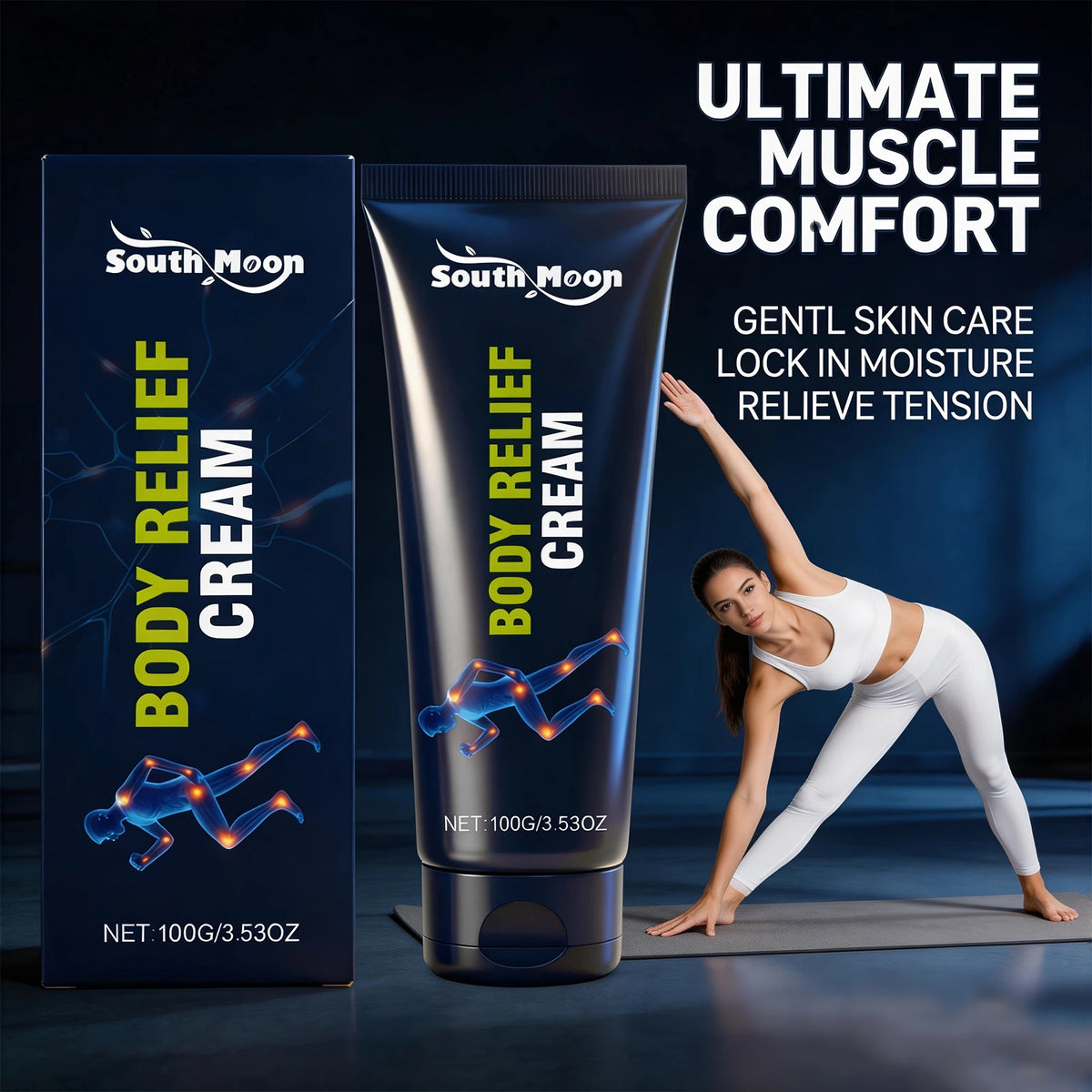 South Moon Joint & Muscle Relief Cream – Natural Soothing Body Recovery Massage Cream