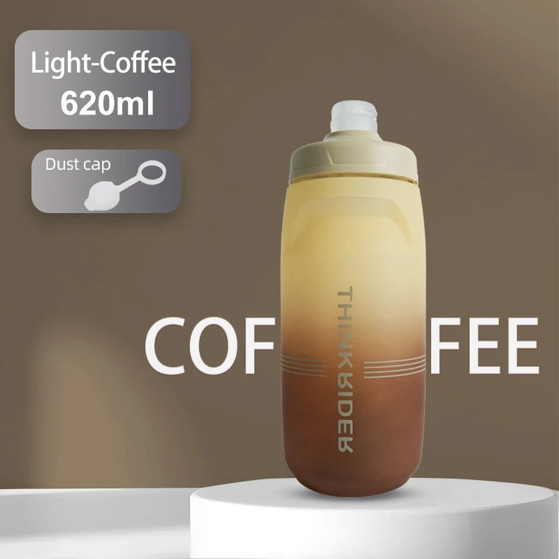 ThinkRider Sports Water Bottle - Leak-Proof Squeeze Bottle for Cycling & MTB