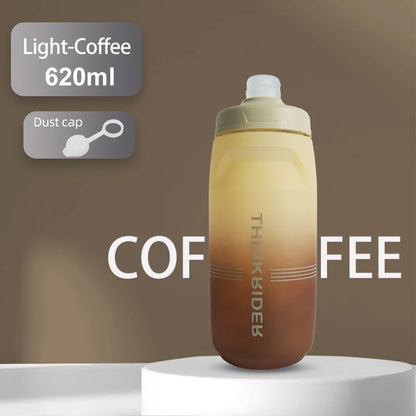 ThinkRider Sports Water Bottle - Leak-Proof Squeeze Bottle for Cycling & MTB