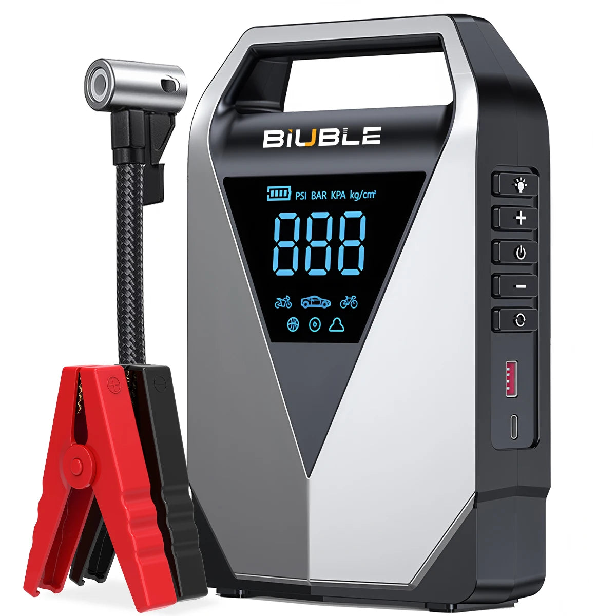 Portable 1500A Car Jump Starter with 150PSI Air Compressor & Power Bank - 1