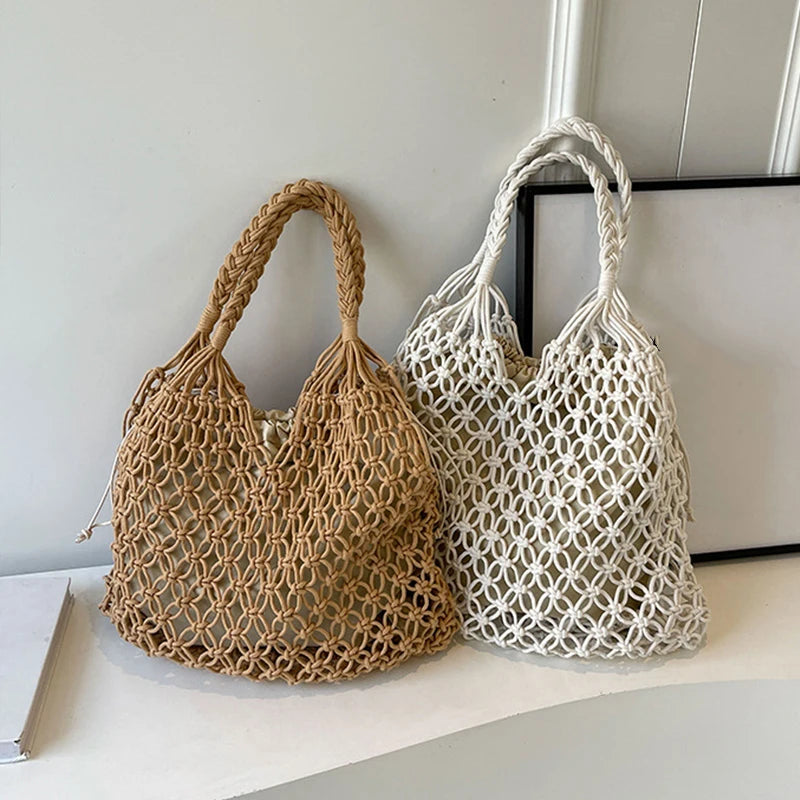 Luxury Boho Knitted Beach Tote