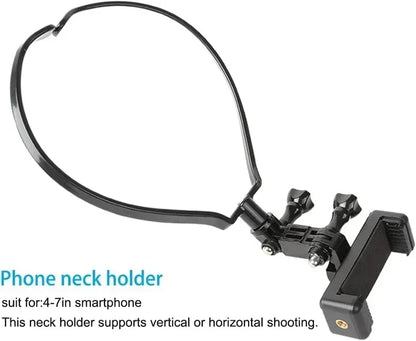 Hands-Free Neck Phone Mount for First-Person POV Video Recording