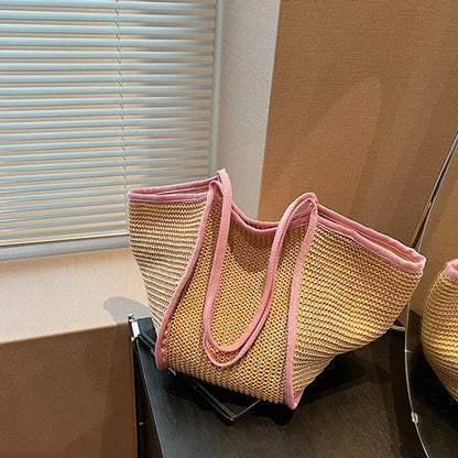 Luxury Bohemian Straw Tote