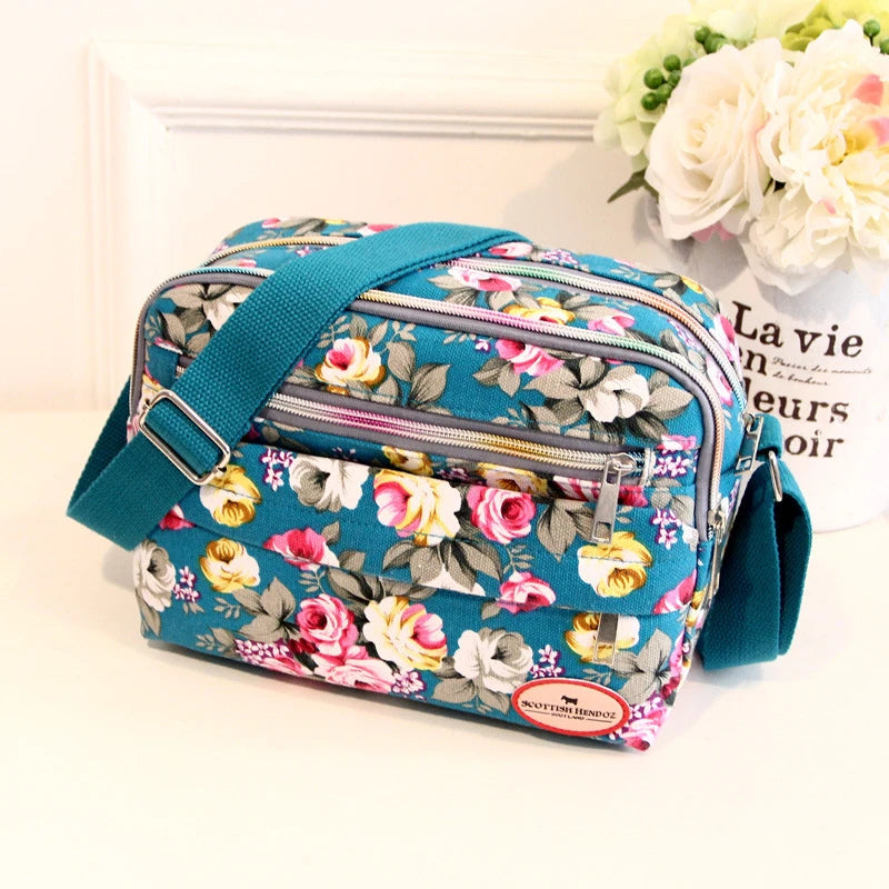 Luxury Vintage Floral Canvas Tote