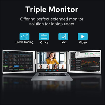 Dual Screen Laptop Monitor Extender - FHD Portable Sub-Monitor for PC