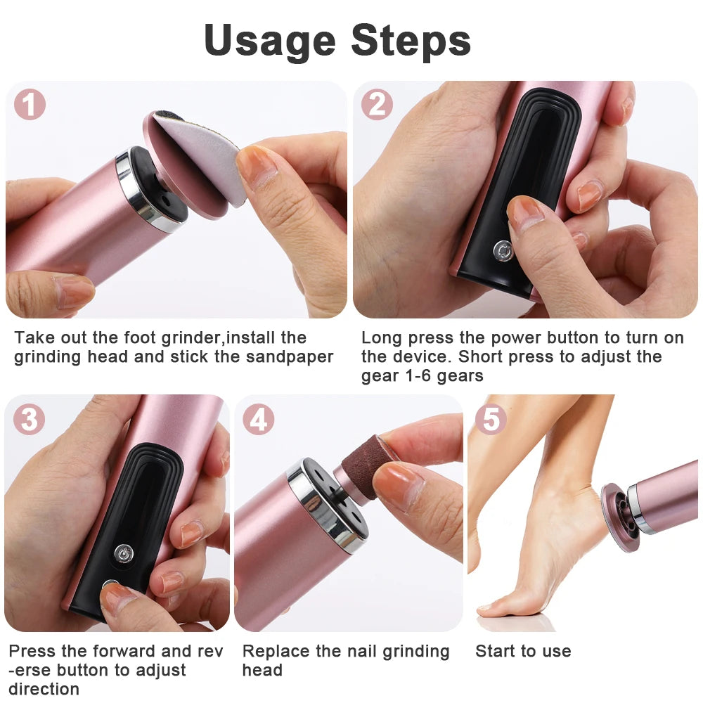 Electric Foot Callus Remover & Rechargeable Pedicure Tool