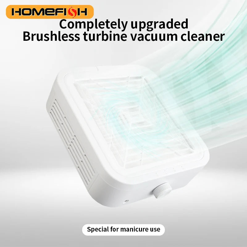 120W Nail Dust Collector - Professional Turbine Brushless Vacuum
