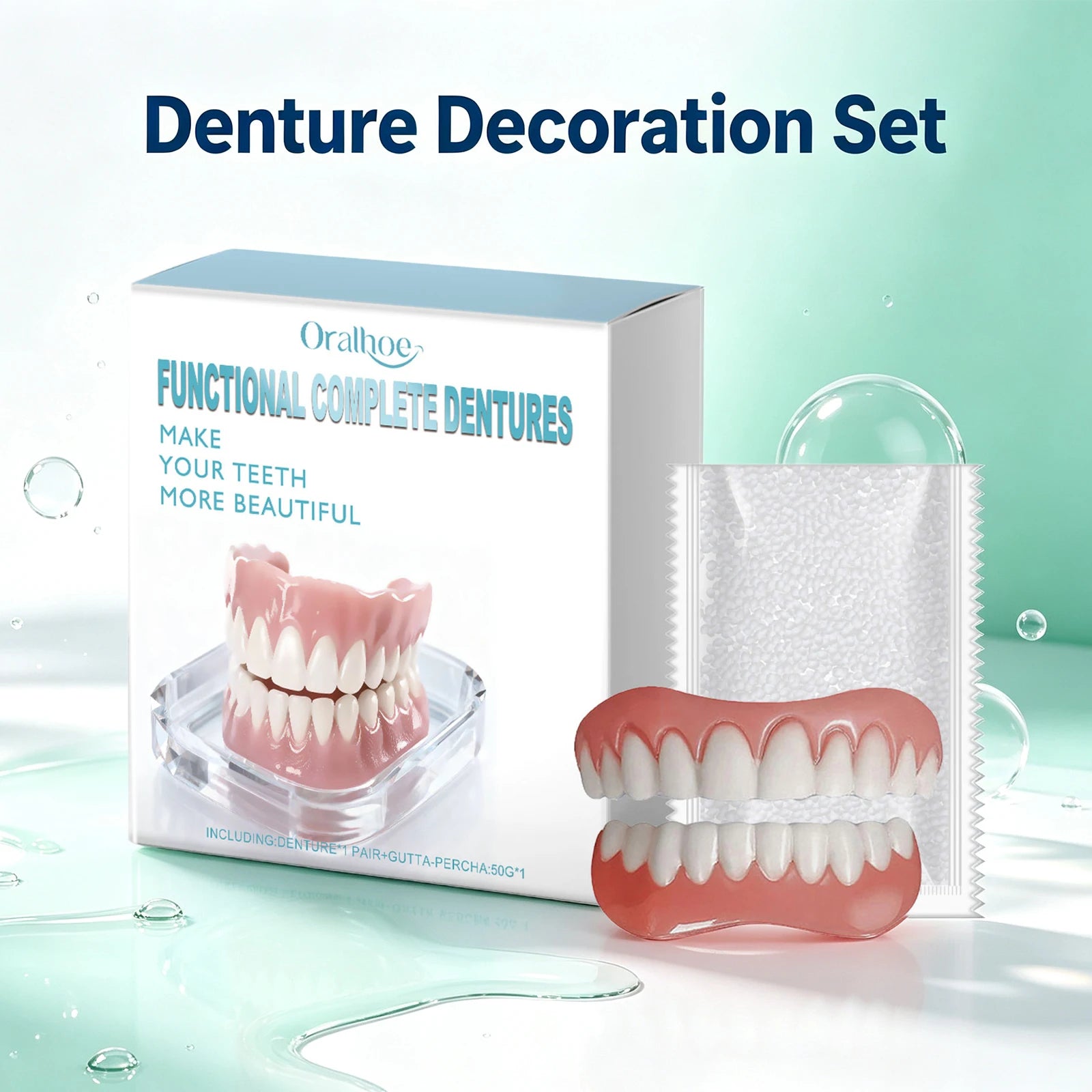 Instant Cosmetic Denture Kit – Temporary Smile Improvement & Natural Teeth Veneers - 1