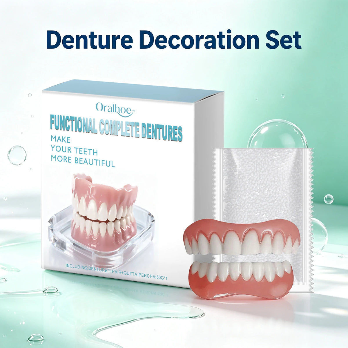 Instant Cosmetic Denture Kit – Temporary Smile Improvement & Natural Teeth Veneers