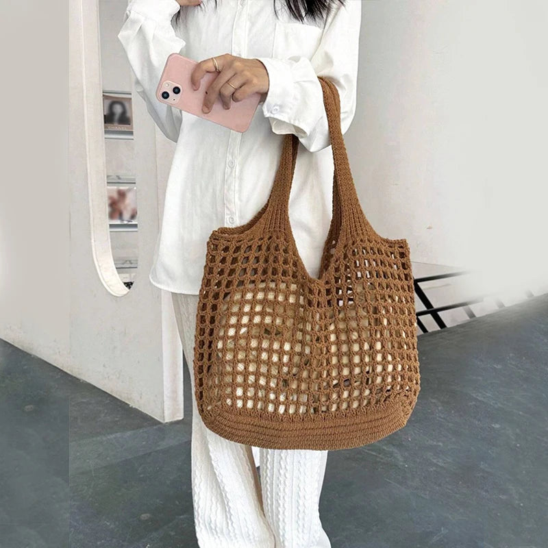 Luxury Crochet Hollow Beach Tote
