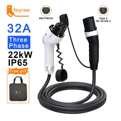 GB/T to Type 2 EV Charging Cable - Fast 16A/32A Electric Vehicle Charger