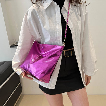 Luxury Glossy Shoulder Tote