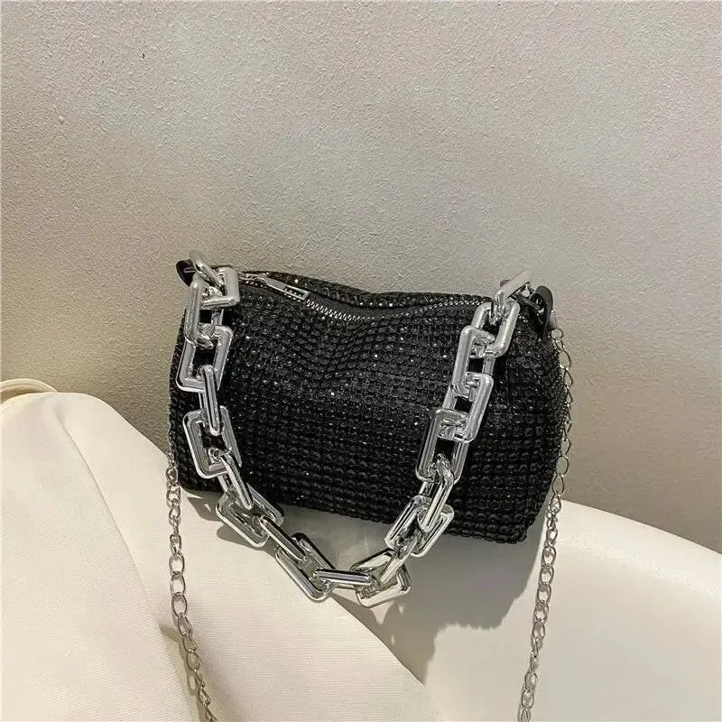 Luxury Rhinestone Bucket Bag
