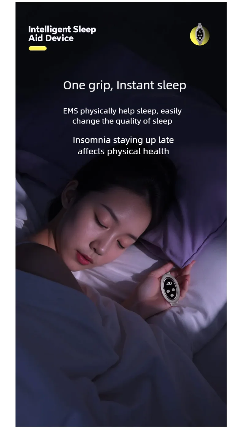 Microcurrent Pulse Sleep Aid Device - Portable Insomnia & Anxiety Relief - 11