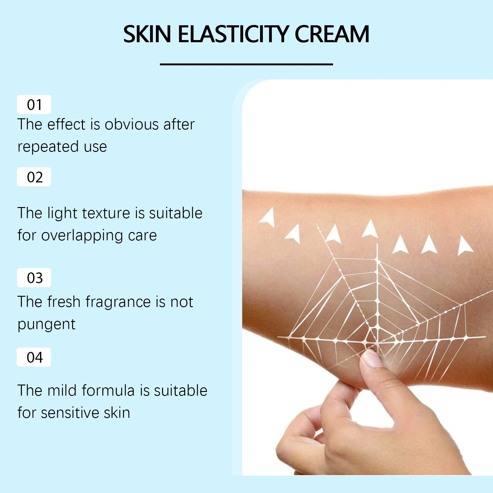 Skin Elasticity & Firming Body Cream - Tightening Lotion for Arms, Thighs & Abdomen - 8