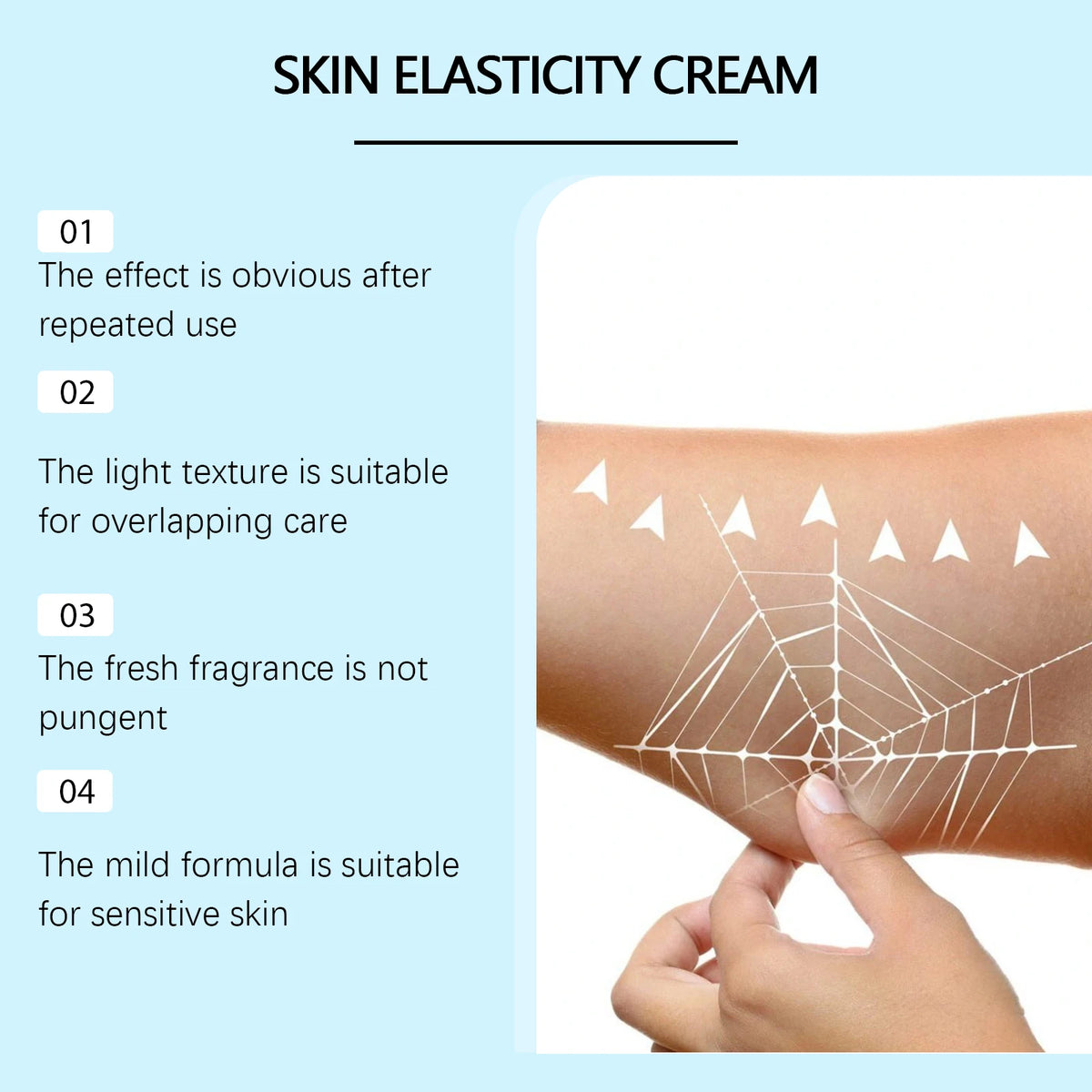 Skin Elasticity & Firming Body Cream - Tightening Lotion for Arms, Thighs & Abdomen