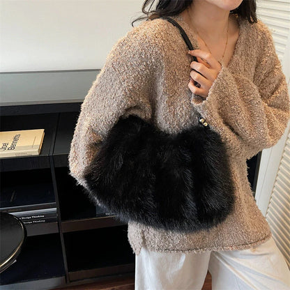 Luxury Plush Fur Shoulder Bag