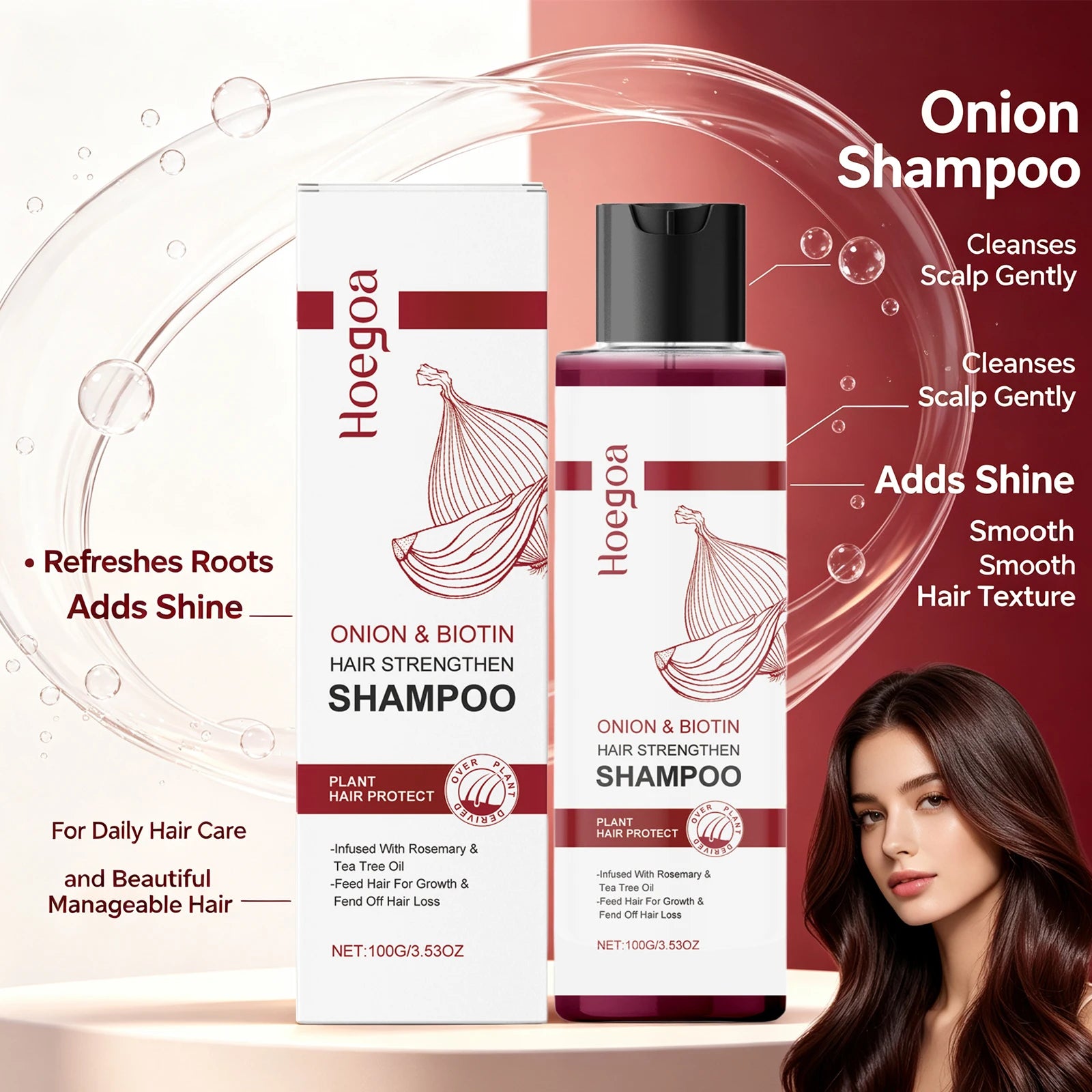 Onion & Biotin Strengthening Shampoo for Hair Growth and Scalp Nourishment - 2