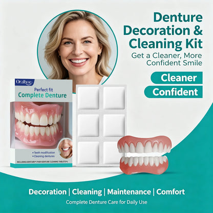 Cosmetic Temporary Denture Kit - Realistic Upper & Lower Smile Veneer