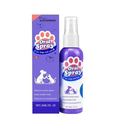 Pet Dental Oral Care Spray for Dogs and Cats - Fresh Breath & Teeth Cleaning