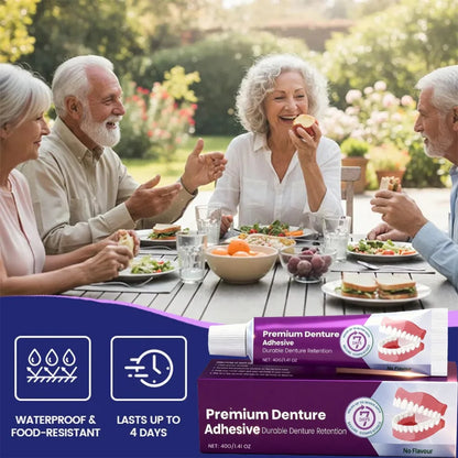 Premium Denture Adhesive Cream - Long-Lasting 96-Hour Hold for Comfortable Fit