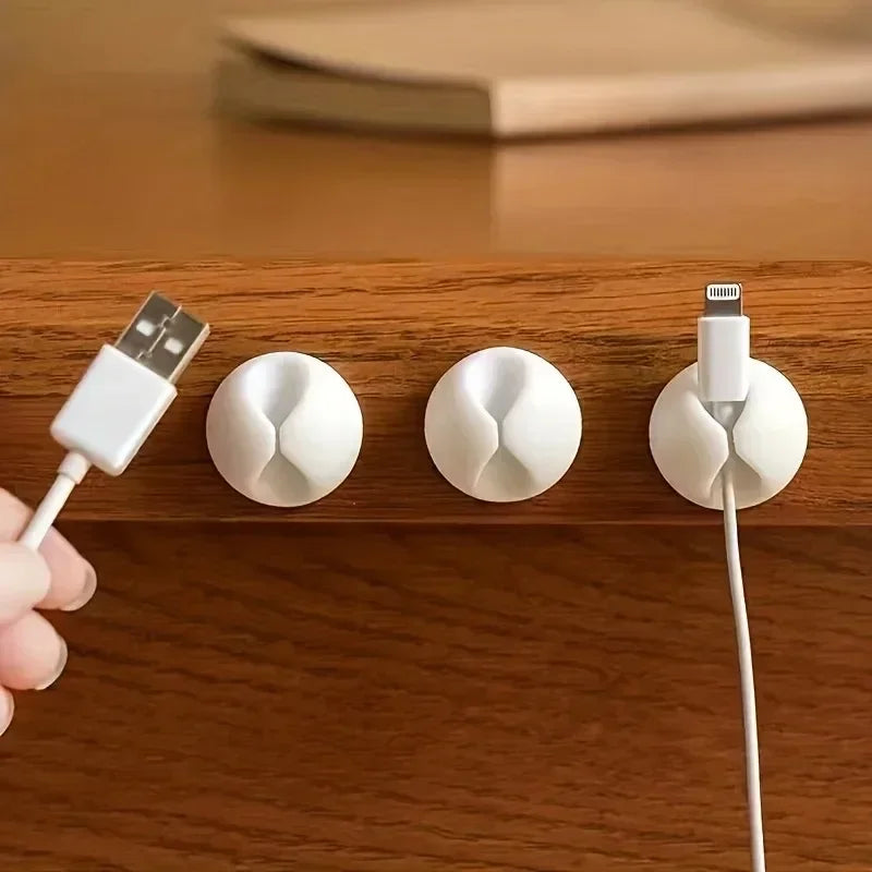 Adhesive Cable Organizer Clips – Tidy Desk Cord Holder for USB & Data Cables - 3