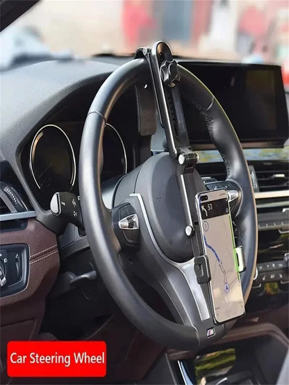 360° Rotating Car Sun Visor Phone Holder - Universal Hands-Free Mount